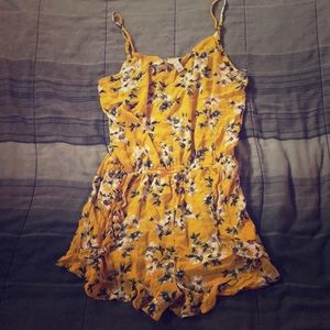 Large Arizona yellow floral romper